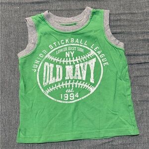 Old Navy Baseball Green 3T Tank Top